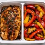 Balsamic Glazed Fish Fillet with Roasted Bell Peppers