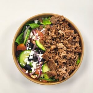 Grilled beef brisket greek salad