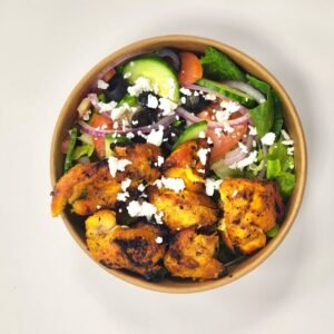 Grilled chicken Greek salad