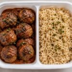 Home Style Beef Meatballs with Fluffy Brown Rice Home Style Beef Meatballs with Fluffy Brown Rice