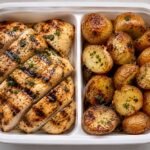Juicy Grilled Chicken Breast with Roasted Baby Potatoes & Garlic Butter Juicy Grilled Chicken Breast with Roasted Baby Potatoes & Garlic Butter