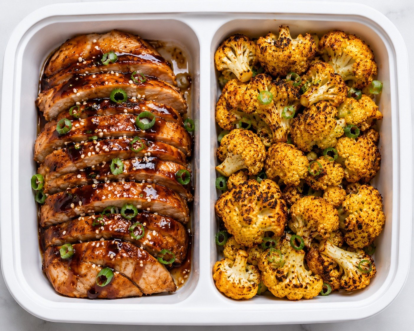 Signature Chicken Teriyaki with Golden Spiced Cauliflower