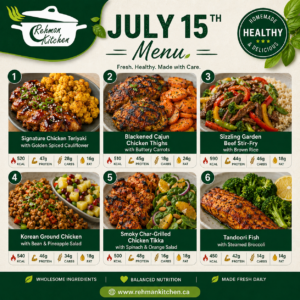 July 15th Healthy Menu