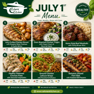 July 1st healthy menu