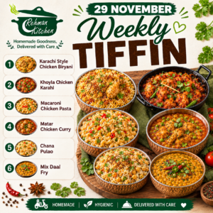 29 November Weekly Tiffin Menu